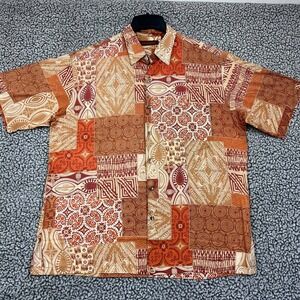 Tori Richard Shirt Men Large Hawaiian Button Down Short Sleeve Collared Cotton L